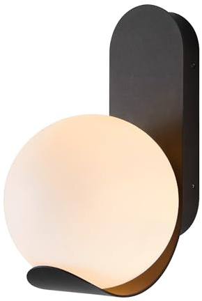 Nordlux DALIUS Wandleuchte Schwarz – Art-Déco Außenlampe IP44, E27 Fassung, nach oben/unten montierbar, 220–240V, für Terrasse & Eingang, Kunststoff & Metall, 30,5 cm Höhe | 5704924017667