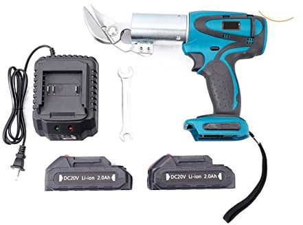 Tondeuses à moutons, 20V sans fil électrique fer ciseaux métal outil de coupe fer cisaillement feuille Cutter ciseaux en acier carbone Cutter for batterie, Tondeuses professionnelles(2Battery 2.0AH,T