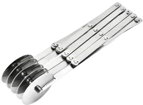 Pastry Cutter Wheel Stainless Steel Pasta Cutter Expandable Pastry Cutter Multi-Round Wheel Dough Cutter for Pizza Cheese Brownies Cookie Baking Pastry Cutter Wheel, 5 Wheel