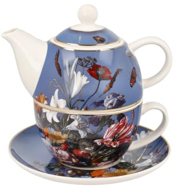 Goebel Teekanne Artis Orbis Sommerblumen von Jan Davidsz de Heem aus New Bone China, Größe: 15,5x15,5x15,5 cm, 67-150-11-1, Bunt