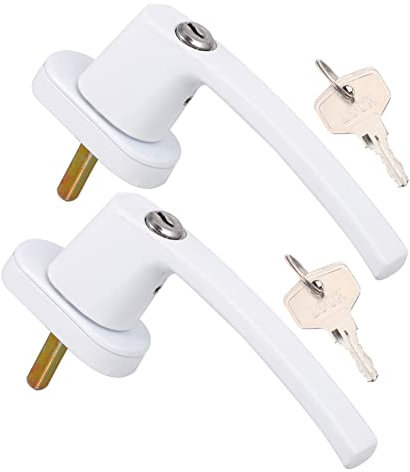 Angoily 2 Juegos Manijas De Ventana De Aleación De Aluminio Llave Accesorios Para Ventanas Tiradores Metálicos Duraderos
