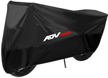 Motorradschutz für Parken Für ADV350 ADV 350 Motorrad-Schutzhüllen Für Den Außenbereich Regendicht Und Staubdicht(Schwarz,XL for 190cm)