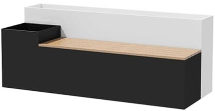 Xilin-872 Bench with Planter Box, Outdoor Courtyard Landscape Flower Box Seats Balcony Planting Box Terrace Bench Combination Garden Bench and Planters Set Garden Bench(120x70x70cm)