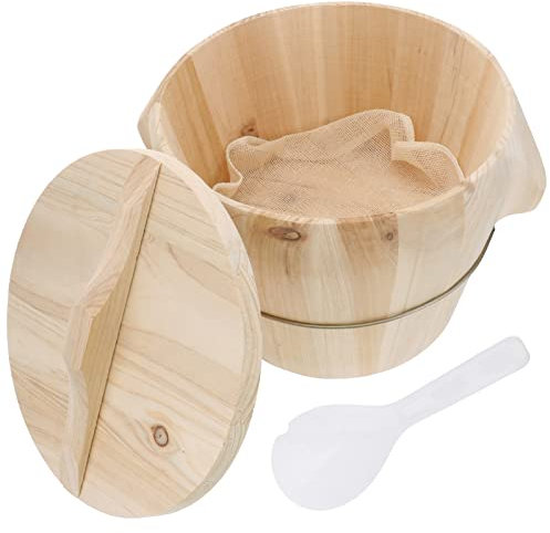 VICASKY Reisdampfeimer Holz Dampfgarer Ohne Lack Abnehmbarer Deckel Natürlicher Geschmack Für Küche Gaststätte