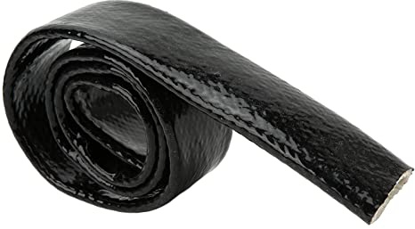 Fiberglass Heat Shield Sleeve, Silicone Coated, 1 Metre Length, High Temperature Protection for Fuel Lines and Wires