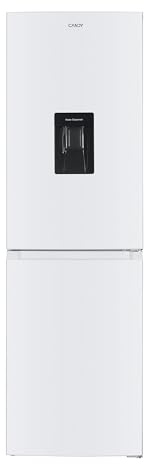 CANDY 50/50 Fridge Freezer, Total No Frost Technology, White, E Class | Freestanding 2 Door Refrigerator with Non Plumbed Water Dispenser, Bottom Freezer, CCH1T518EWWK-1