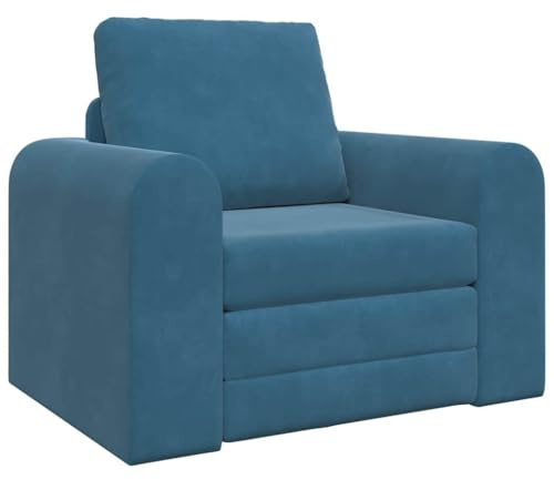 vidaXL Soffsäng Blå 98 x 71 x 83 cm Sammet
