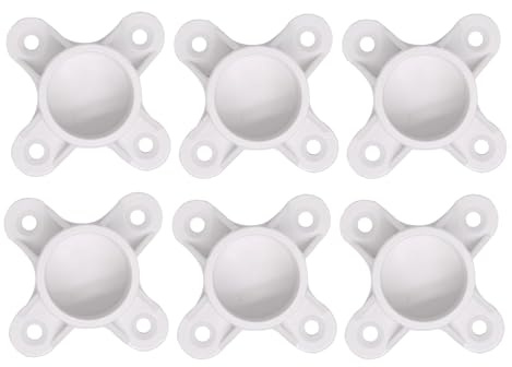 Set di 6 raccordi flangiati in PVC resistenti ai raggi UV per fissare ripiani e stabilizzare le gambe del tavolo facilmente tappi flangiati per tubi