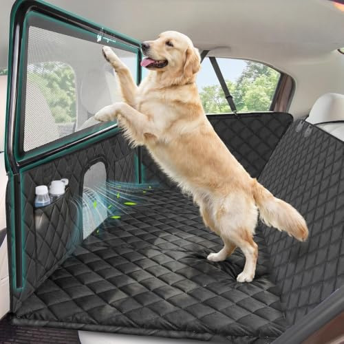 Snagle Paw Hundedecke Auto Rückbank,79cm Hohe Hundedecken für Rücksitze mit Sichtfenster-Mesh,Wasserdicht & rutschfeste Hartschalen-Unterseite Tragkraft 200 kg,Universelle Hundedecke für SUV und LKW