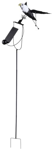 Generic Flapping Wing Metal Garden Bird Scarer, Wind Spinner Plant Rocker for Yards, Weatherproof Design