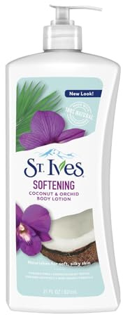 St. Ives Softening Hand & Body Lotion Moisturiser for Dry Skin Coconut & Orchid Made with 100% Natural Moisturisers 21 oz / 621ml