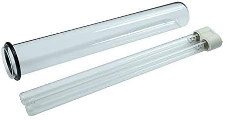 UVC Ersatzlampe 24 Watt + Quarzglas für Oase Bitron 24C (bis BJ 2014) | Wacredo Komplettset für Oase Bitron 24C inkl. Dichtung | Filter | Wasserklärer | Leuchtmittel | UVC Gerät