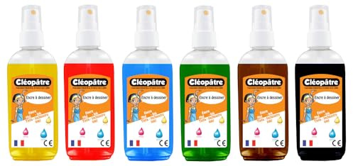 Colles 65578 Lot de 6 Unités Vaporisateur Cléopâtre encre a dessiner rechargeable 100 ml
