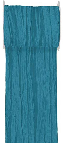 Unbekannt 15m Fripe TAFT 100mm Tischläufer Hellblau Blau Petrol Flieder Tischdeko Kommunion Konfirmation, Farbe:Petrol