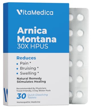 Arnica Montana 30X HPUS, Clinical Grade, Quick Dissolve Tablets, Five-Day Recovery Pack for Pain and Bruise Relief After Surgery or Injury, Natural Healing, Gentle on the Stomach - 30 Count