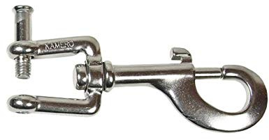 KAMERO 5 Stück Edelstahl V4A, Wirbelkarabiner mit Innensechskant zu öffnen, Länge 100mm, rostfrei