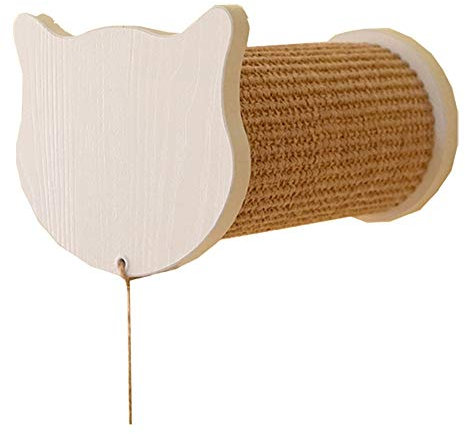 Kratzbaum Cat Klettergerüst Wand Befestigter Katze-Form-Brett Kratzcomfortable Cat Activity Center Four Seasons Universeller QAF0519 (Color : White)