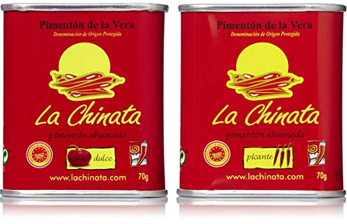 Pimentón de La Vera Ahumado Dulce y Picante pack La Chinata latas 70g