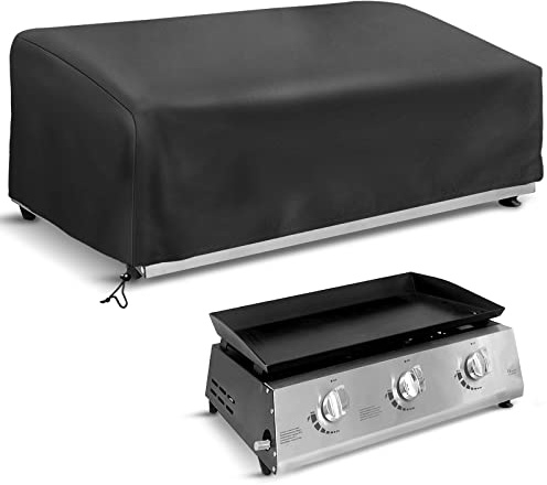 Housse de Protection pour Plancha,Dimension 60 x 60 x 25 cm, Bâche Imperméable en Polyester avec Élastique de Serrage,Facile à Nettoyer,pour Plancha,Gazinière,Barbecue Extérieur