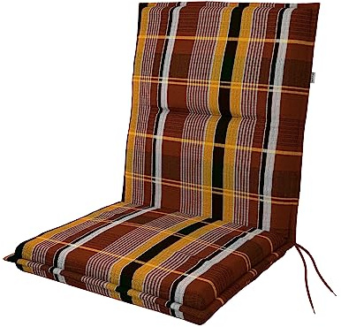 Doppler / Niederlehner Spot / 4er-Set/Gartenstuhlauflage/Niederlehner/Braun kariert/ca. 100 x 48 x 5 cm