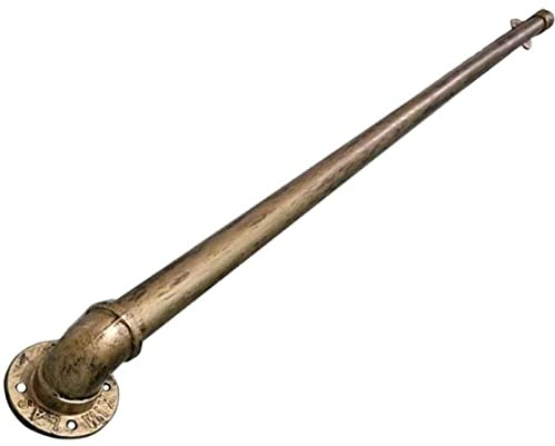 IBOWZ Pasamanos De Escalera para Interior Exterior Pasamanos para escaleras,Bronce Dorado,Hierro Forjado,Antideslizante,1,2,3,4,5,6 Metros,barandilla para escaleras,pasamanos para ancia