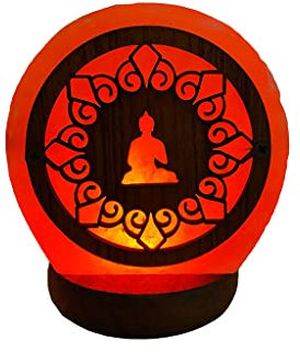 SudoreWell® USB LED rosa Steinsalz Salzlampe 3D YOGA aus der Salt Range Pakistan - Höhe ca.10 cm