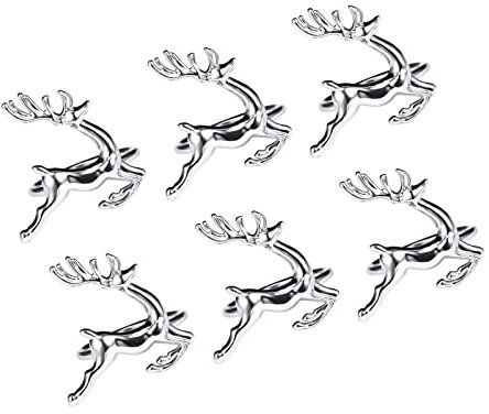 6 Serviettenringe in Elch Hirsch Form Serviettenringe für Weihnachten Hochzeiten Partys Tischdekoration für den Gebrauch täglichen 6 Stück