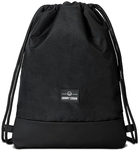 Johnny Urban Turnbeutel Damen & Herren Schwarz - Blake - Sportbeutel für Alltag, Festival, Sport - Rucksack Beutel mit Kordelzug - Wasserabweisend