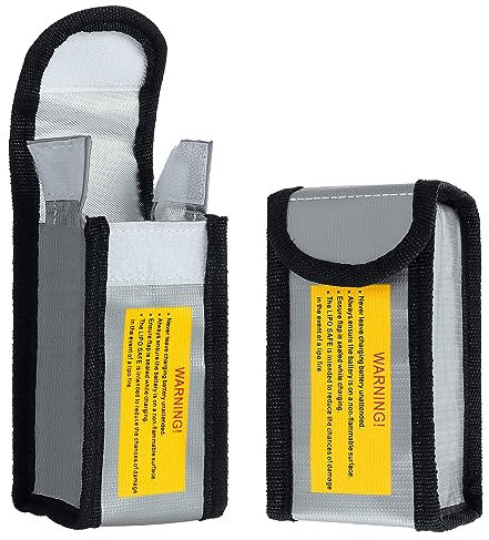 Moendergo LiPo - Custodia protettiva antincendio per la protezione della batteria, resistente al fuoco, custodia per proteggere la batteria e caricare 19 x 8,5 x 6,5 cm (S)