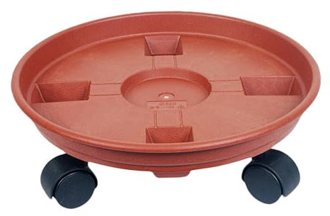 JISADER Porte Plante a roulettes, Support Roulant Plantes, Chariot de Plantes à 360 Degrés, Support de Pot de Fleur pour Intérieur à Extérieur, Plante, Pied de Parasol, Poubelle, 30CM