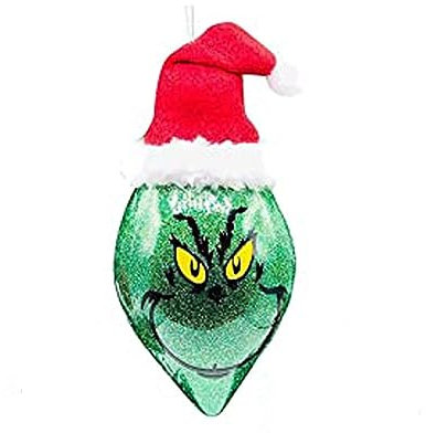 Weihnachtsschmuck Grin-ch Lustige Grün Grinch Hängende Ornament Weihnachtsdekoration Anhänger Puppen Ornamente für Weihnachtsbaum Dekorationen Anhänger für Home Party Dekoration (Green, One Size)