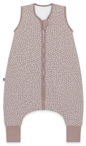 emma & noah Baby Schlafsack mit Füßen 2.5 TOG, Strampelsack für den Herbst und Winter, Bio-Baumwolle, OEKO-TEX Zertifiziert, Kuscheliger Schlafsack für Neugeborere (Blume Berry, 70 cm)