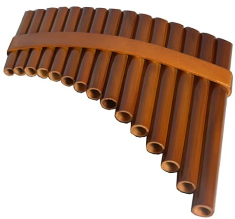 Professionelle Panflöte Traditionelles Ethnisches Musikinstrument 15-Röhren-Panflöte C/G Einsteiger-Bass Für Links- Und Rechtshänder (Color : C, Size : Left)