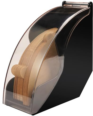 Kaffeefilter Aufbewahrung Große Kapazität Hält 150 Kaffeefilter, Papierhalter Servietten Halterung Filtertütenhalter Kaffeefilterhalter,Kegelkaffeefilter Papierspender Rack mit staubdichter Abdeckung