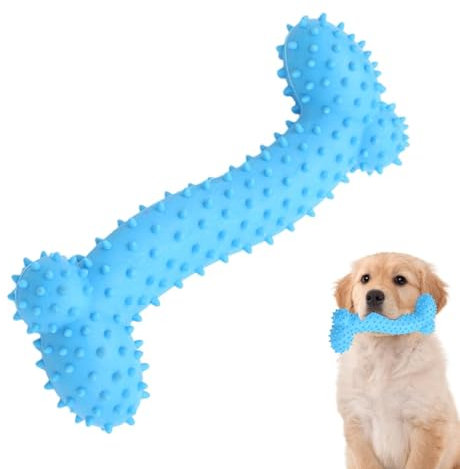 Hundespielzeug aus Knochen, Kauspielzeug aus Hundeknochen, quietschendes Latex, Hundeknochen aus Gummi für zähe Kauer, große und mittelgroße Hunde, fördert die Gesundheit von D