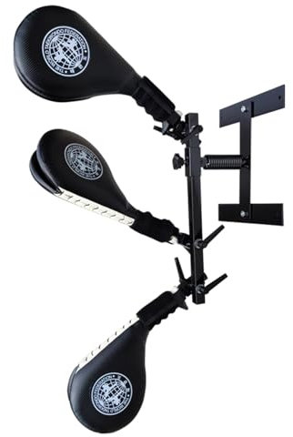 EXCLURA Wing Chun Holzpuppe Wandhalterung Wing Chun Dummies 3 Boxarme, Wing Chun-Kampfkunst-Trainingsausrüstung, Freistehendes Box-Trainingsgerät