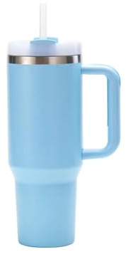IMAKSHU 40oz Stainless Steel Tumbler with Handle & Straw Lid - Insulated Travel Cup, Keeps Drinks Cold for 24 Hours, Reusable Mug for Gym, Office & Car
