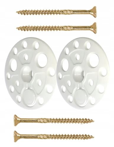 Dämmstoffteller mit Schrauben 6x100-100 St. Set Unterlegscheiben 60mm zur Fixierung und Unterstützung aller Arten von weichen bis mittleren Dämmplatten und Platten, Lastverteilung