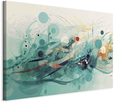 murando - Quadro Moderno Acustico Soggiorno, Kandinsky Energia, 120x80 cm | Chiodi Inclusi, 1 Pezzo, Quadri Moderni Grandi, Pannelli Fonoassorbenti Decorativi, Energia Astratta, Stile AI