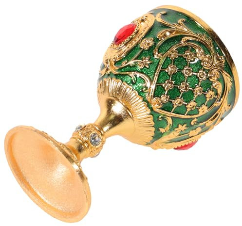 XINCXIN Vintage Kommunionbecher, Kelch, Weinkelch, goldgrün, königliche Weingläser, europäischer Vintage-Becher, Altarbecher, Anbetungsbecher, Martini-Flöten, Retro-Weinbecher für