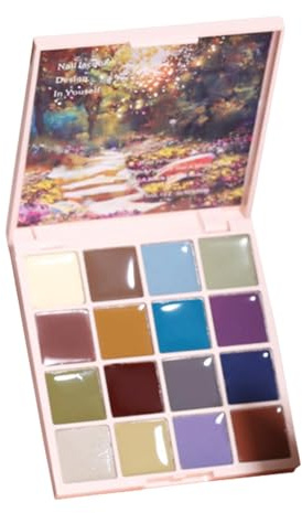 di smalti gel, di smalti gel | Palette di creme per manicure con smalto gel a 16 colori | Colla per unghie con per manicure in gel solido per smalto gel per donna