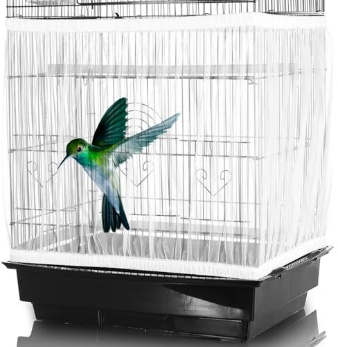 COYUN 1 Stück Vogelkäfig Abdeckung,Verstellbarer Vogelkäfig Netz,Käfigabdeckung Belüftet,Vogelkäfig Schutznetz Mesh Rock, Abdeckungen Für Vogelkäfige, Weich Stretch Vogelkäfig Netzabdeckung