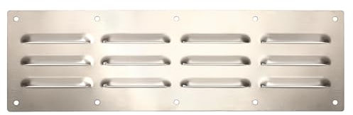 SUMNACON 1 Pack Stainless Steel Venting Panel Air Vent Grill Cover, Rectangle 38 * 11.5cm Grill Vent Panel Masonry Fire Pit Fireplace Grill Exhaust Panel Outdoor Kitchen Air Vent Cover