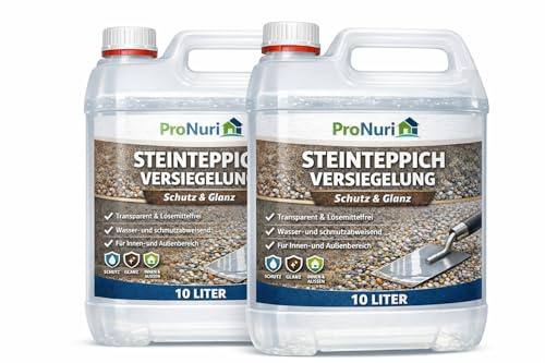 2x 10 Liter ProNuri Versiegelung für Steinteppiche Oberflächenverfestigung Balkon Treppen