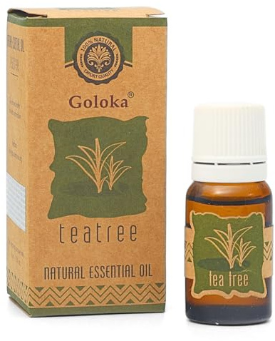 Goloka - Aceite esencial 100% natural para aromaterapia, ambientador, difusor, lámpara de fragancia, humidificador, velas perfumadas y jabones (10 ml, árbol del té)