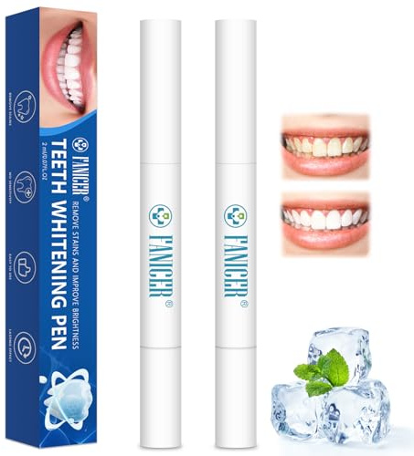 2 Pack Teeth Whitening Gel Pen, Effective Tooth Whitener Kit, Deeply Cleaning Brightening for Dental Brightening, Quickly Removes Teeth Stains, Freshen Breath