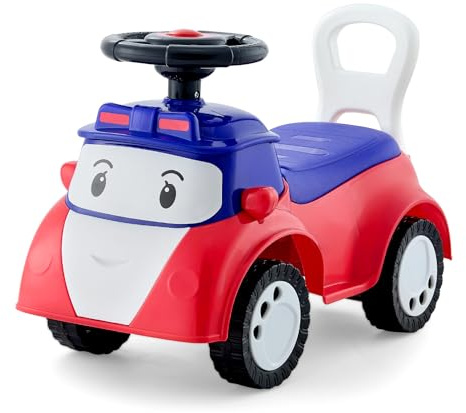 VEVOR Porteur Auto Enfants 19 à 36 Mois, Voiture à Pousser pour Tout-petits, Capacité de Charge 25 kg, avec Musique, Rangement sous Siège, Développement Musculaire et d'Équilibre, pour Garçons, Filles