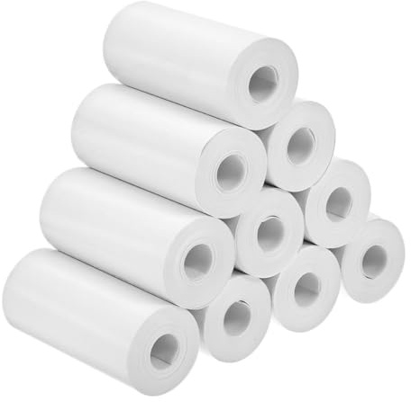 OSALADI Papel Térmico Adhesivo para Cámara Instantánea Infantil 15 Rollos Papel Fotográfico Blanco de 57mm X 25mm Impresión Clara y Operación Fácil para Fotos en Viajes y Reuniones
