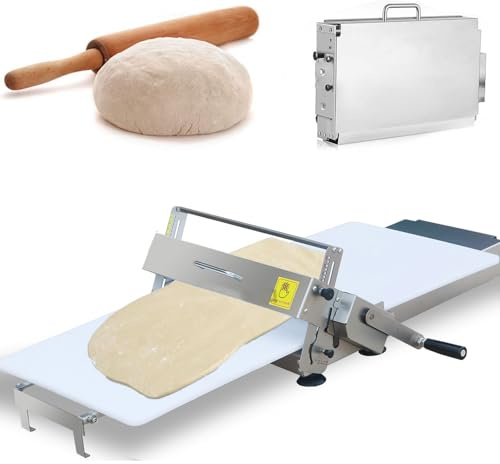 Dfdieratve Sfogliatrice per Pasta, Macchina per Stendere la Pasta Pieghevole, Macchina per Stendere la Pasta Manuale Compatta a Manovella, per Fondente, Croissant, Pizza e Pasta Sfoglia B400