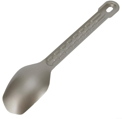 Yuanpgky Göffel für Camping und Outdoor, leichtes Besteck, rutschfester Griff, 17,3 cm, kompatibel mit Rucksackreisen und Picknick, Küche zu Hause (Löffel)